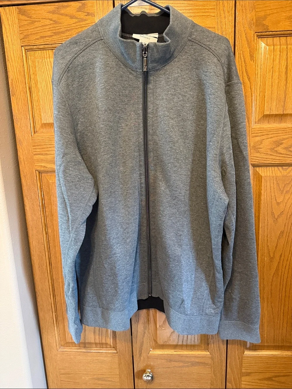 Tommy Bahama Heather Gray Full-Zip Lightweight Jacket-Reversible-XL/TG
